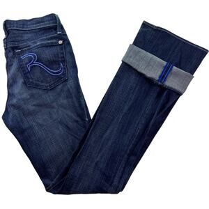 Vintage Rock & Republic Tyler Selvedge Jeans Womens 28 Y2K Low Rise Flare USA
